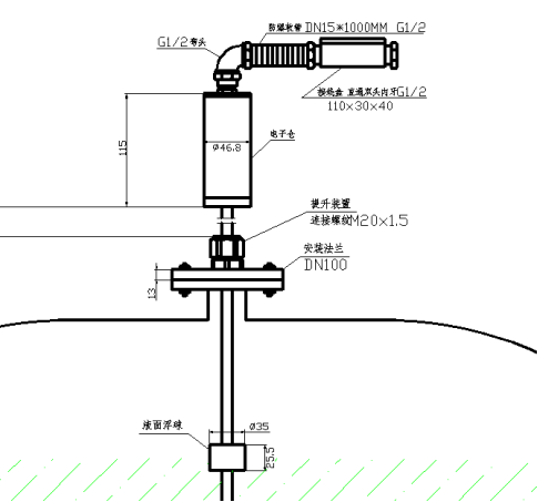 磁尺安装示意图